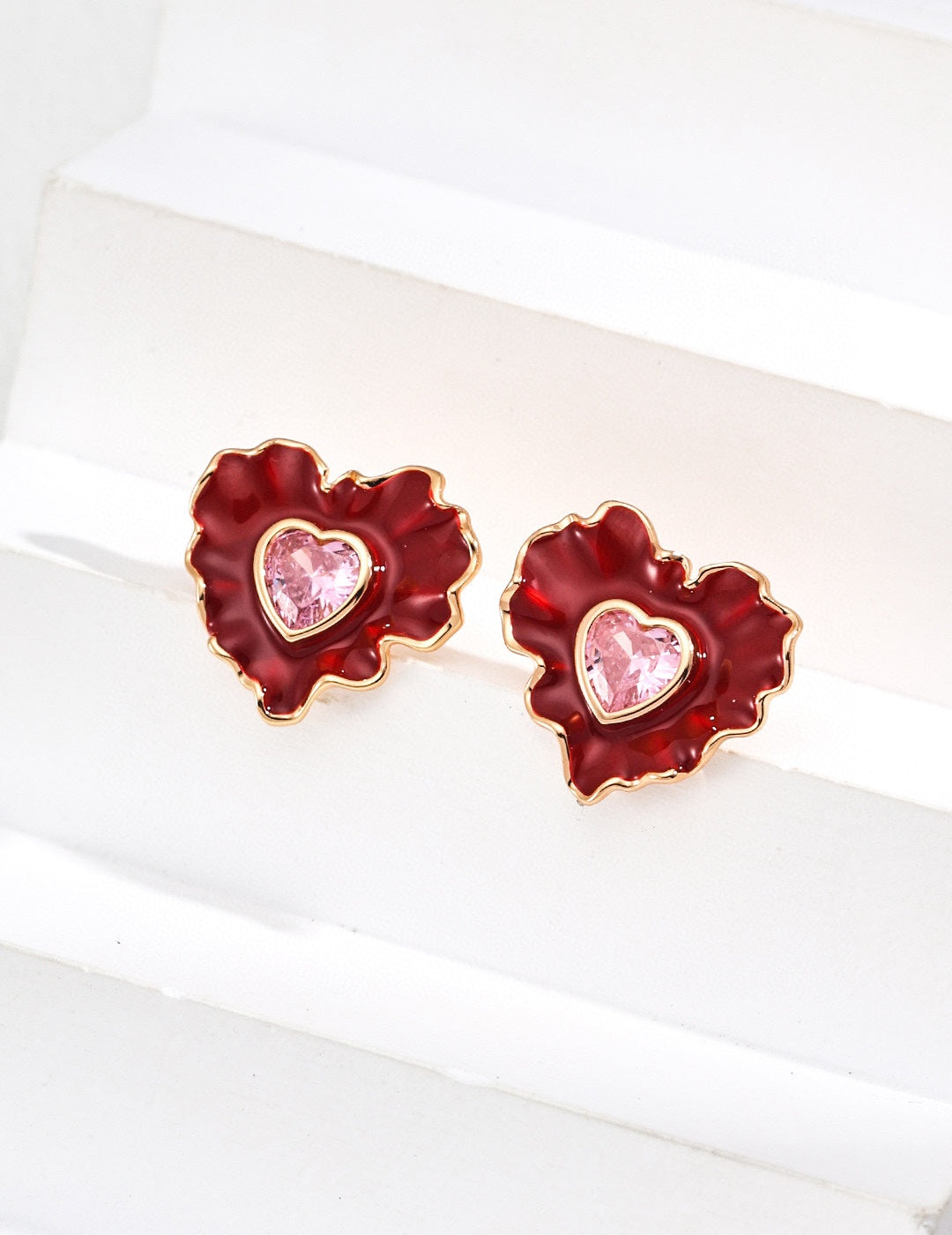 Drip Glazed Zircon Earrings(E01241)