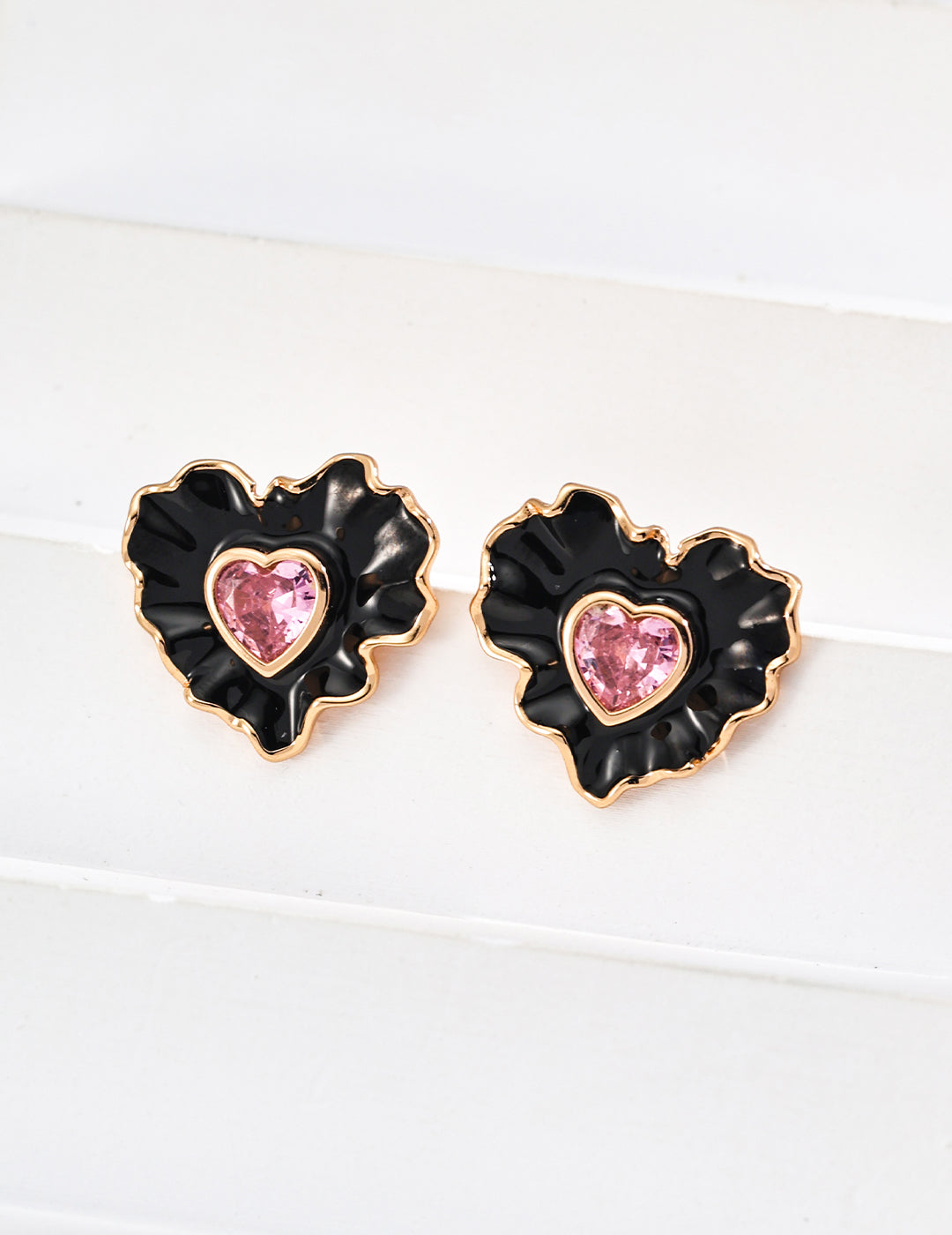 Drip Glazed Zircon Earrings(E01241)