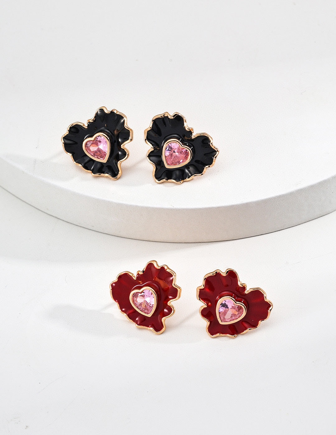 Drip Glazed Zircon Earrings(E01241)