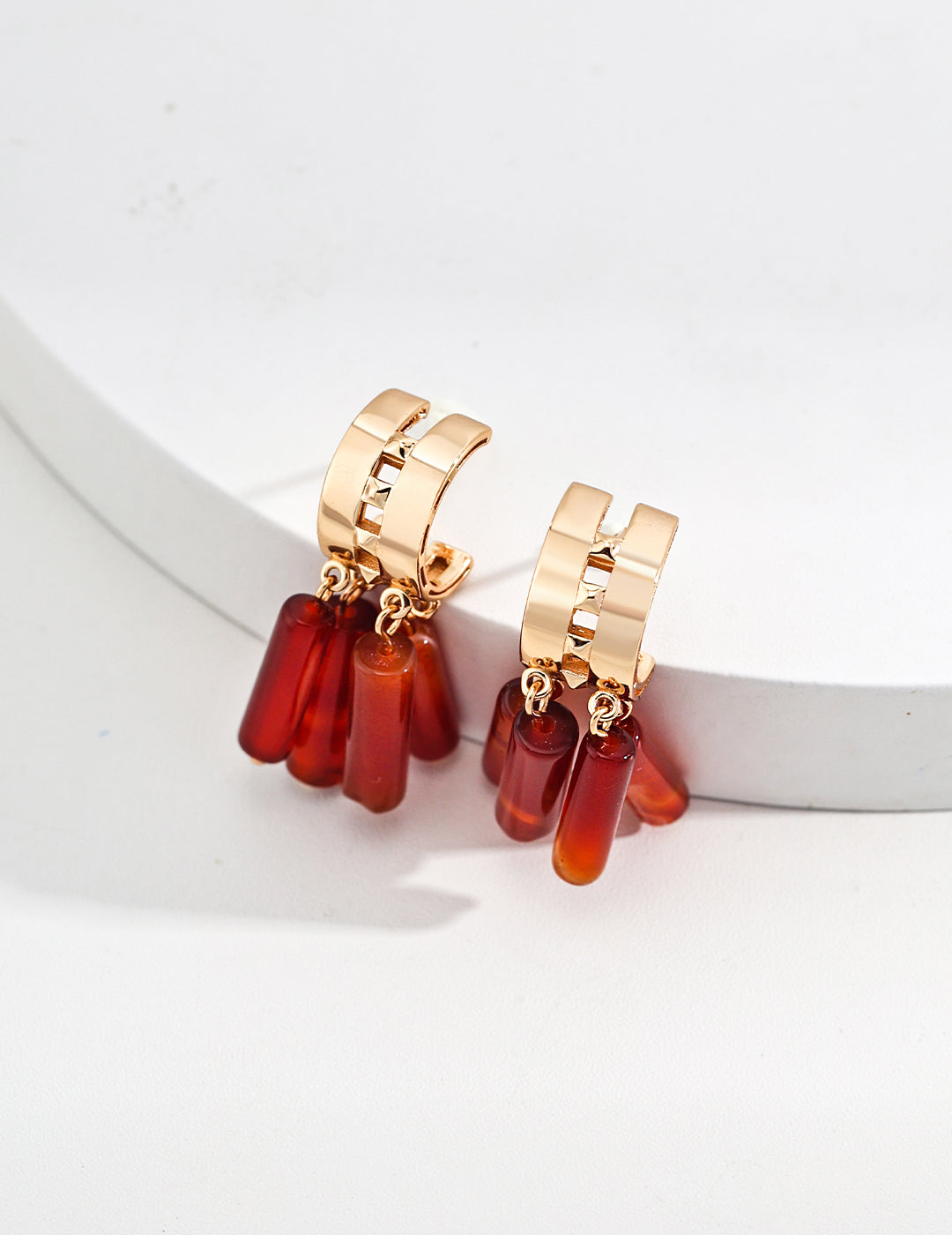 New Chinese Style Agate Earrings(E01204)