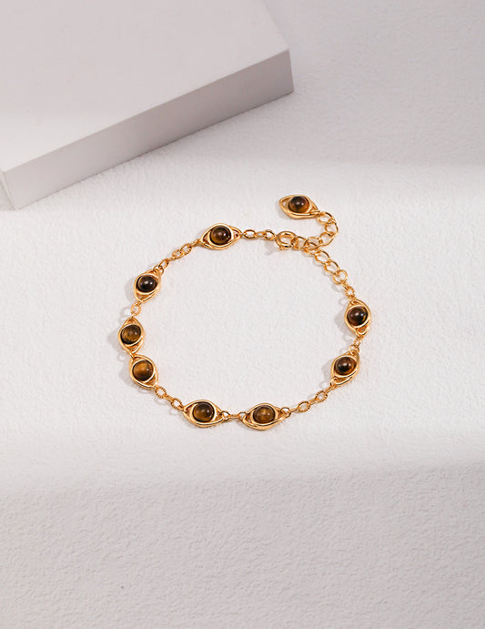 Natural Tiger Eye Stone Temperament Bracelet(SL0082)