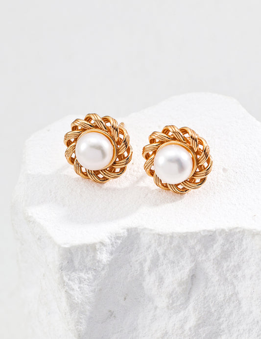 Designer Natural Pearl Earrings（E01252-2）