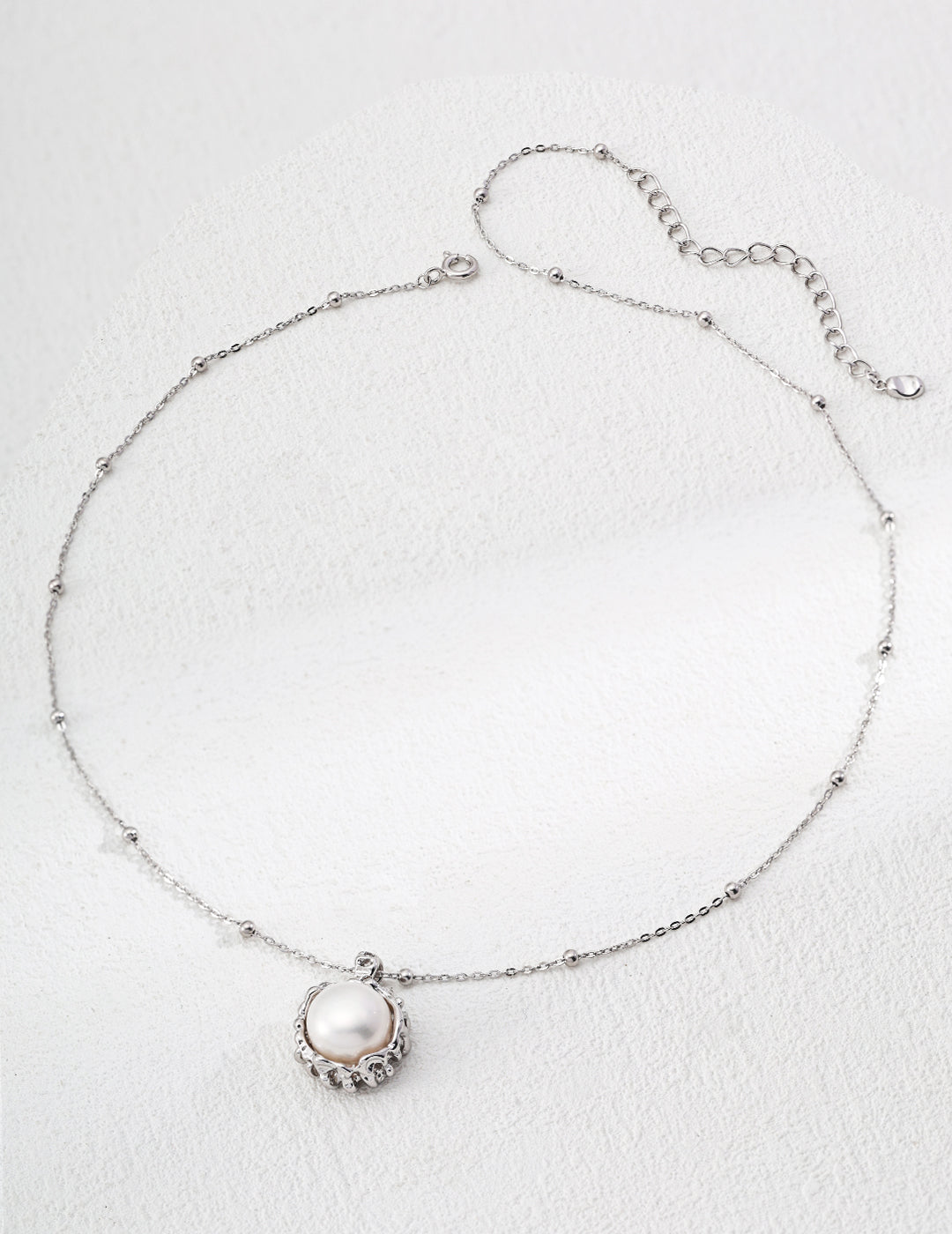 Simple Natural Pearl Pendant Necklace（D0611）