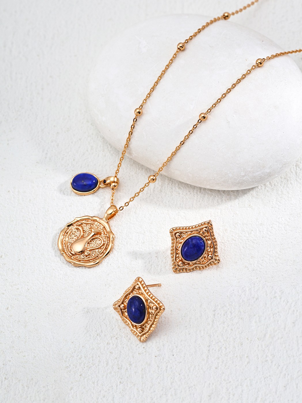 Natural Lapis Lazuli Pendant Necklace(DD556-2)