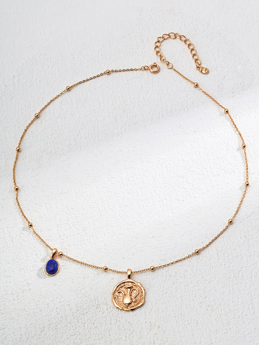 Natural Lapis Lazuli Pendant Necklace(DD556-2)