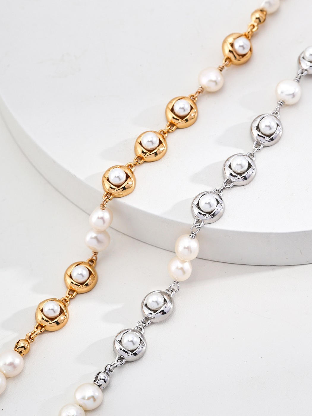 Fashion Fatural Pearl Bracelet Vintage gold /White gold (SL0128)