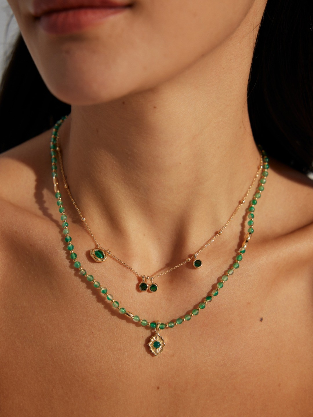 Green Onyx Necklace（D0517-2）